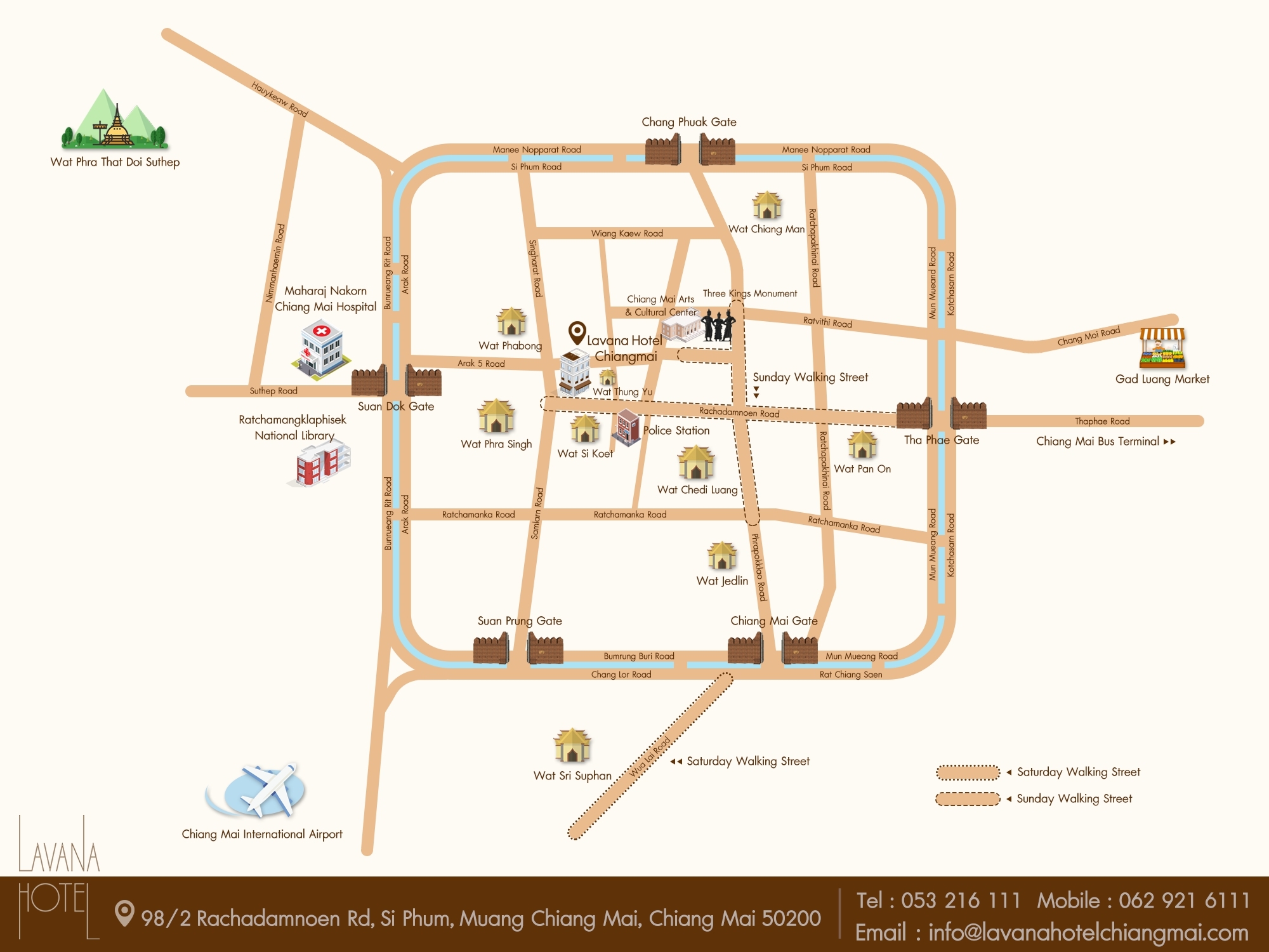Lavana Hotel Chiangmai Map
